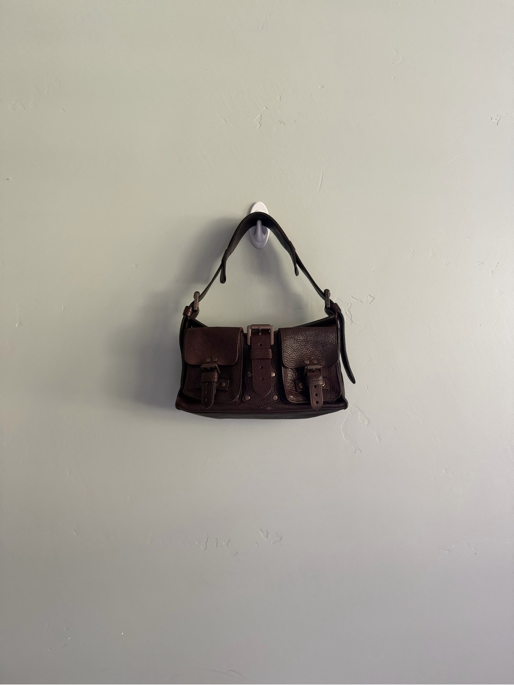 Vintage Pre-owned Mulberry Blenheim shoulder bag in Darwin chocolate leather